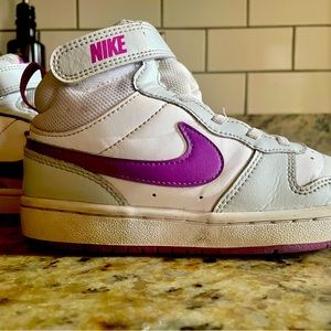 Nike kids size 13 Court Borough Mid 2 sneakers